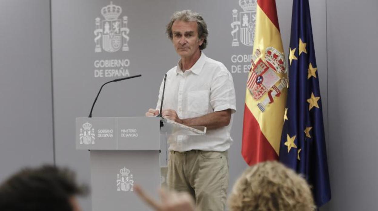 Fernando Simón, en una rueda de prensa informando de la pandemia