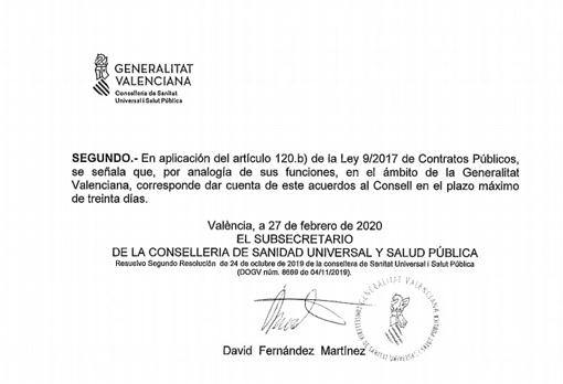 Contrato autorizado el 27 de febrero