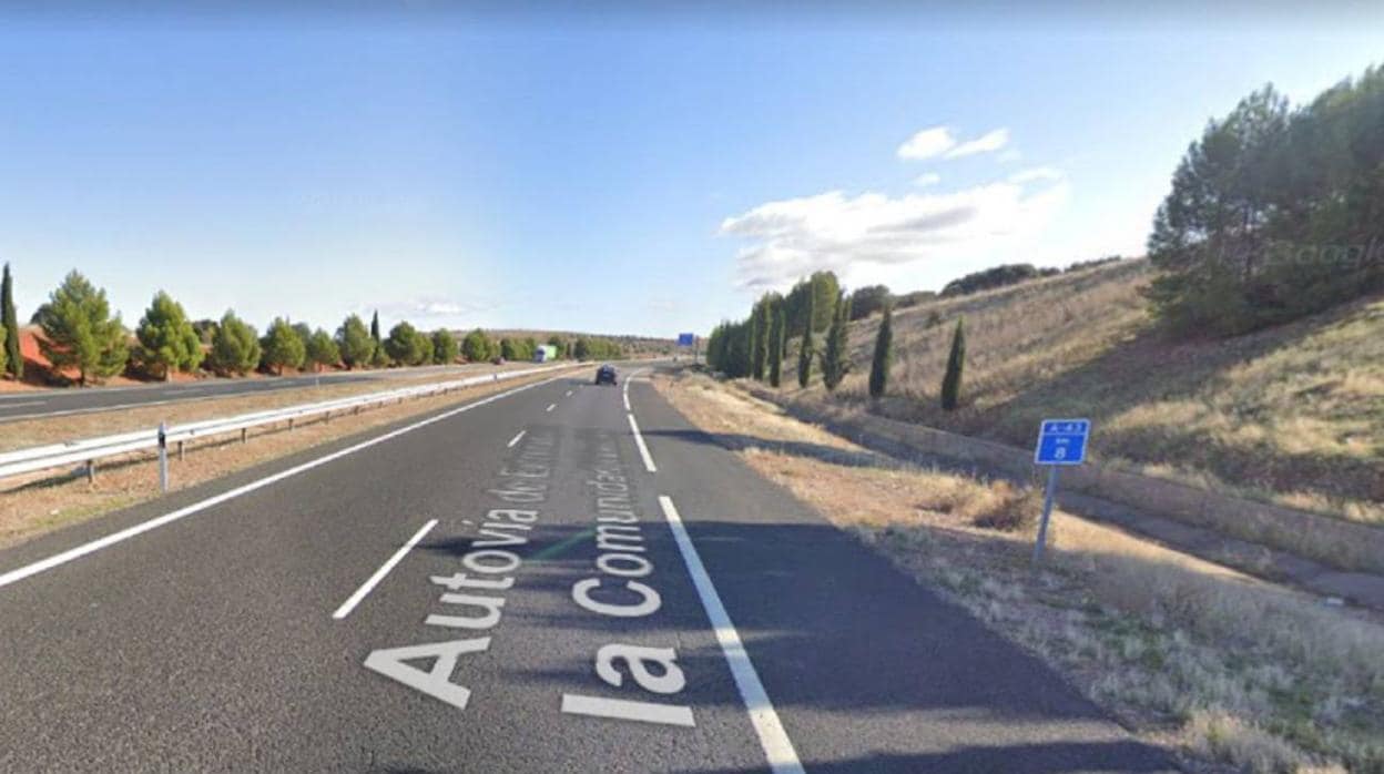 Autovía A-43 a la altura de Carrión de Calatrava (Ciudad Real), donde ha sido el accidente