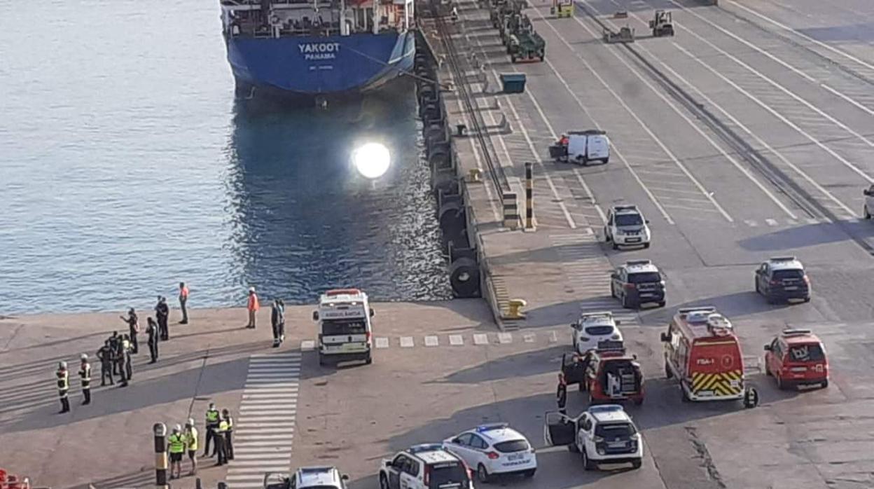 Imagen del dispositivo desplegado en el puerto de Valencia