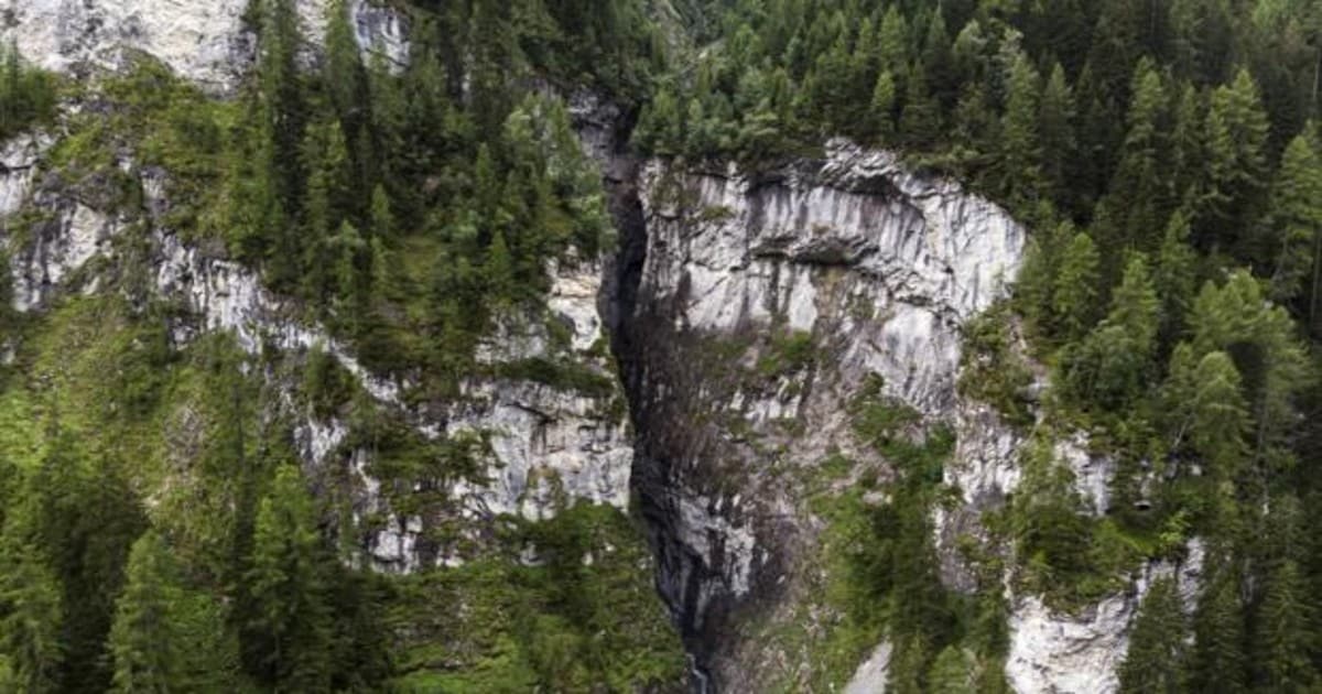 Vista de la zona en la que los montañeros españoles tuvieron el fatal accidente en los Alpes Suizos.