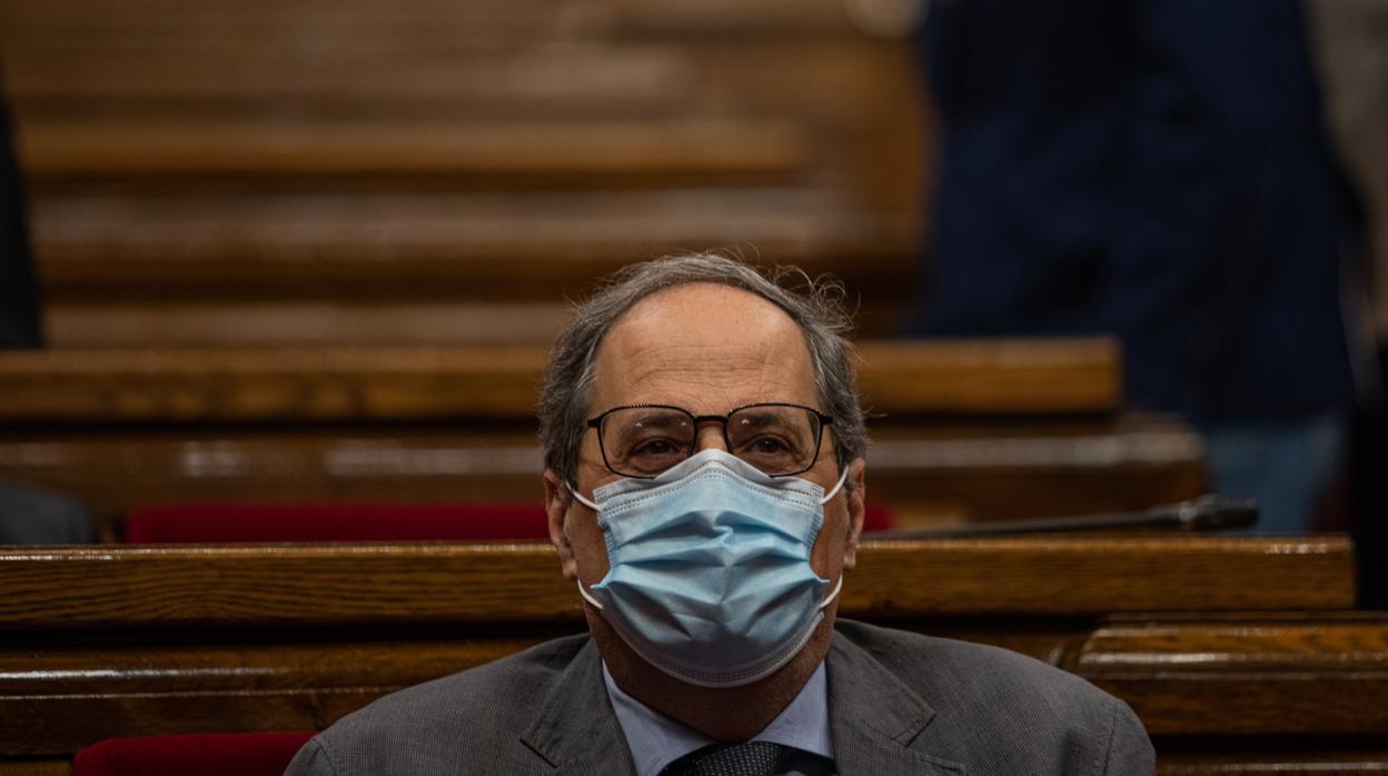 Quim Torra, en el Parlament de Cataluña