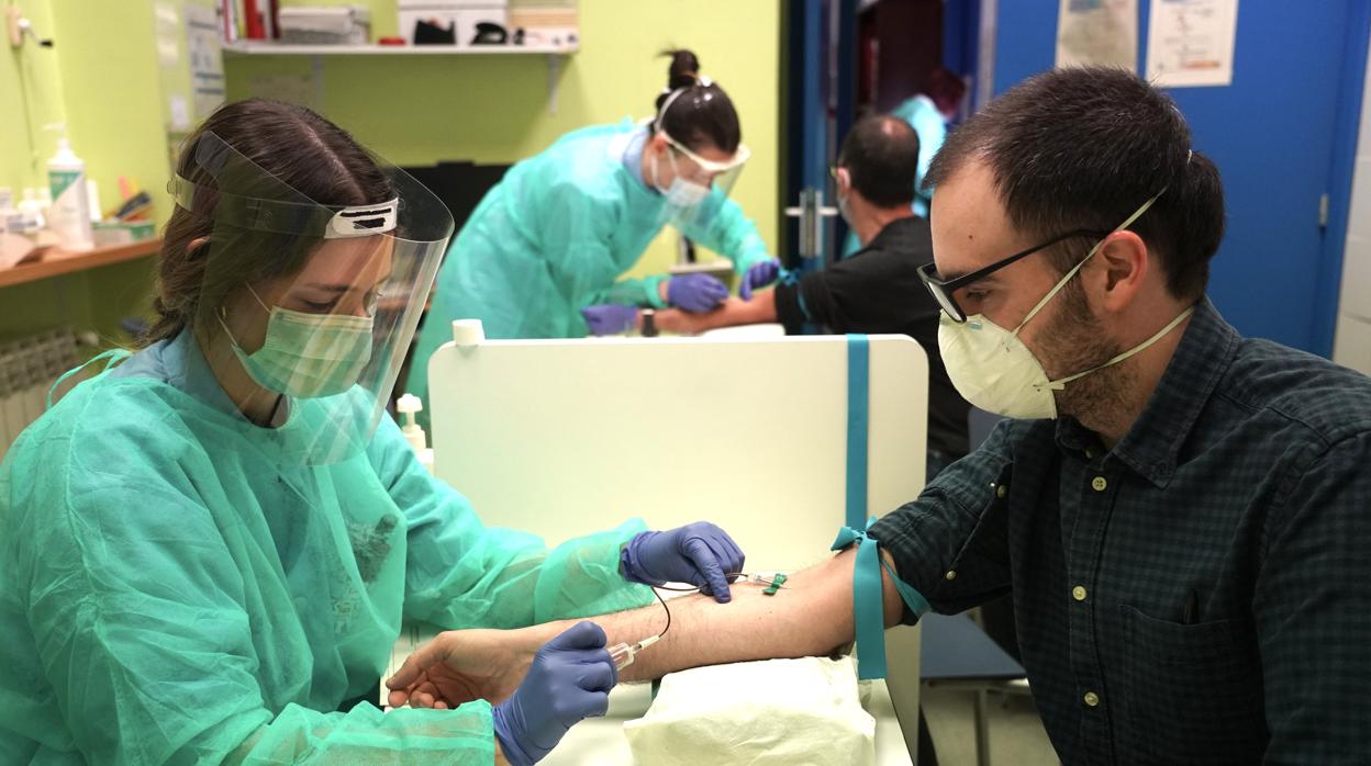 Pruebas PCR en un centro de salud