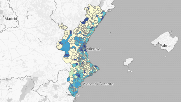 Mapa y listado de los nuevos brotes de coronavirus en la Comunidad Valenciana por municipios