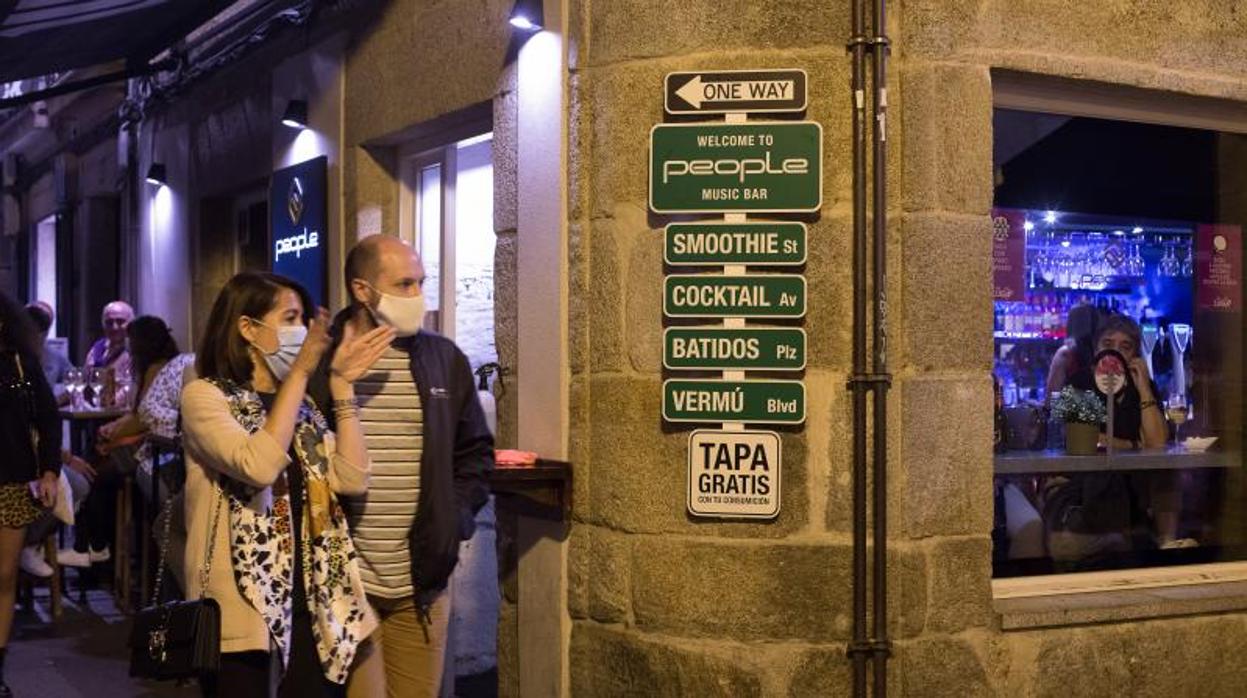 Zona de ocio nocturno en la ciudad de Lugo, antes de su cierre