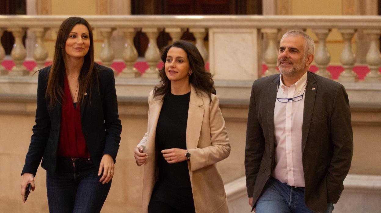 Roldán, Arrimadas y Carrizosa en el Parlament