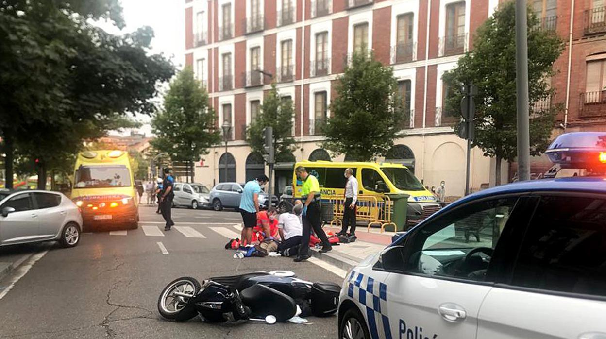 Un hombre de 57 años ha perdido la vida tras sufrir un accidente de moto y chocar con un bolardo en Valladolid capital