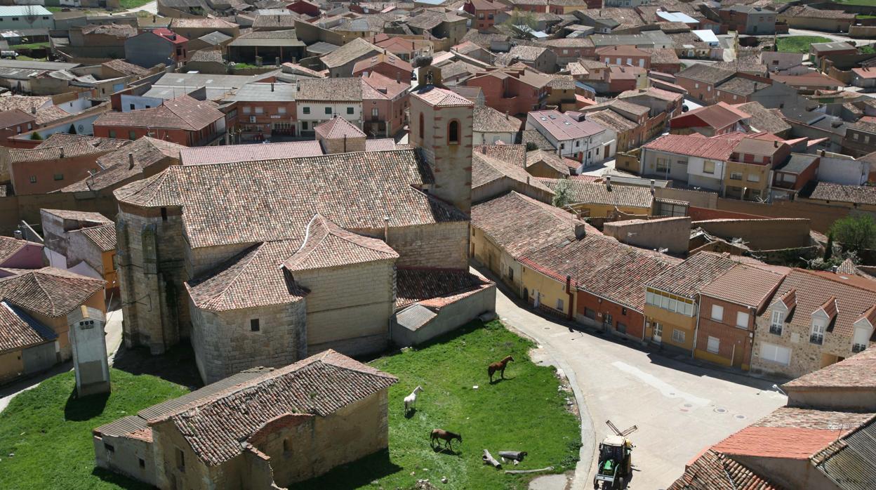 Vista aérea de Torrelobatón (Valladolid)