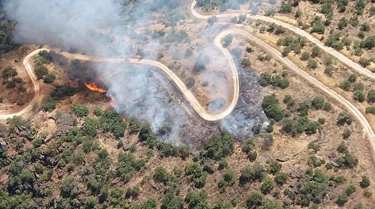 Incendio en Saucelle (Salamanca)