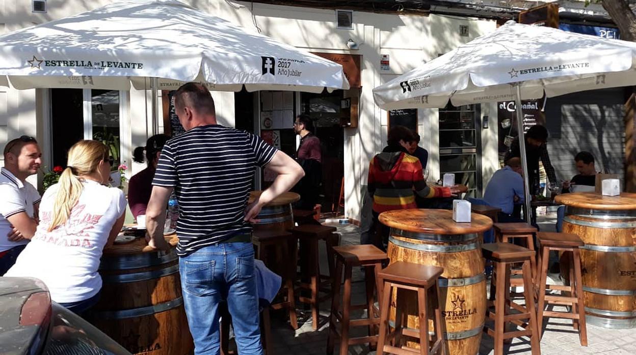 Terraza del restautante multado en Valencia