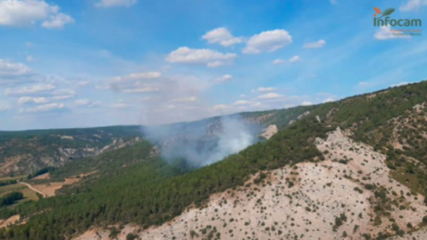 Queda controlado un incendio declarado en la tarde del lunes en El Recuenco