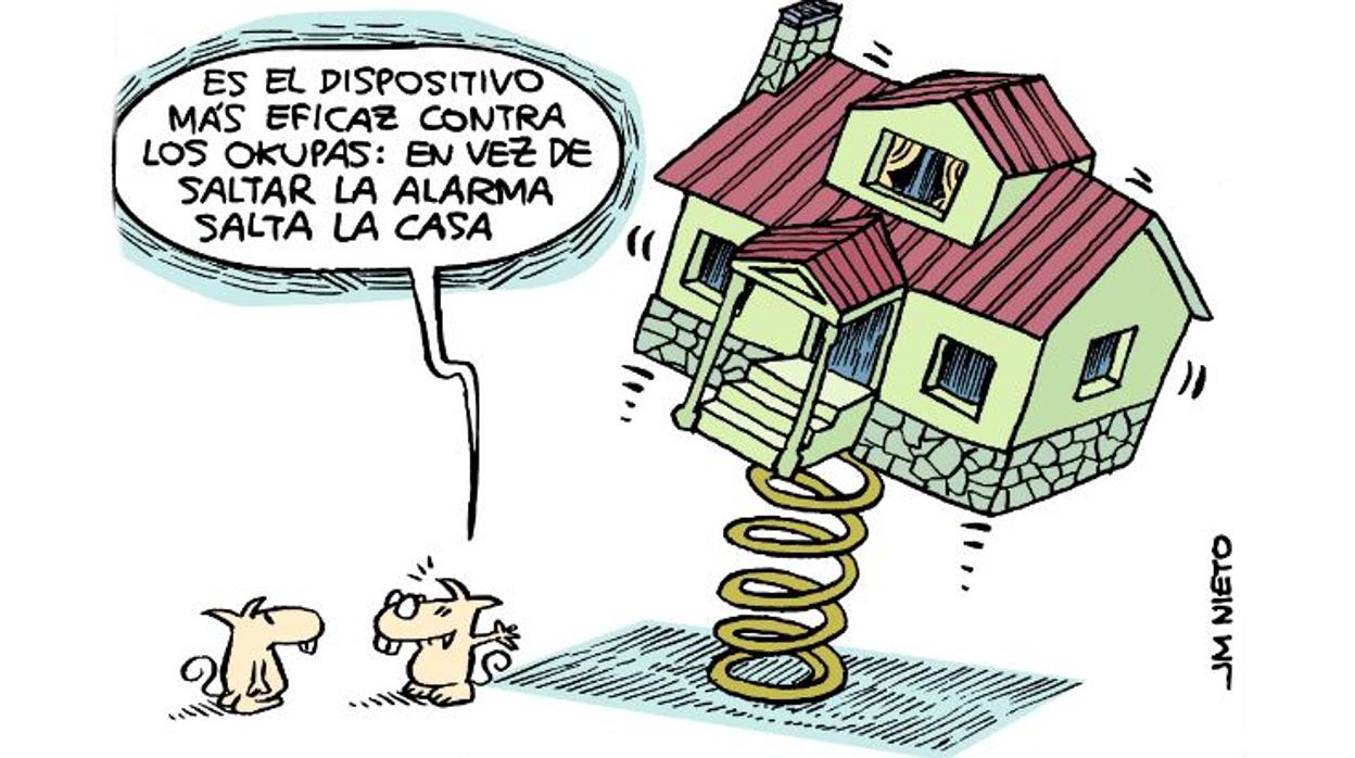 Edificio ocupado en la provincia de Toledo/ Los casos de ocupación en viviendas han aumentado un 60% en cinco años