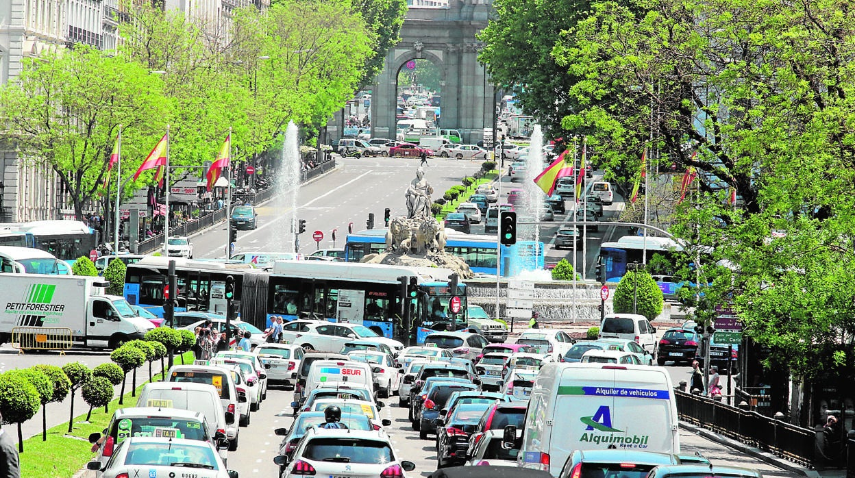 El aumento del tráfico ha sido mayor en la almendra central que en el exterior de la M-30