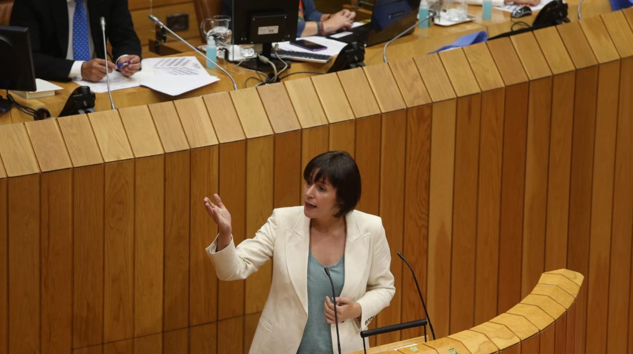 Ana Pontón, durante su intervención este jueves