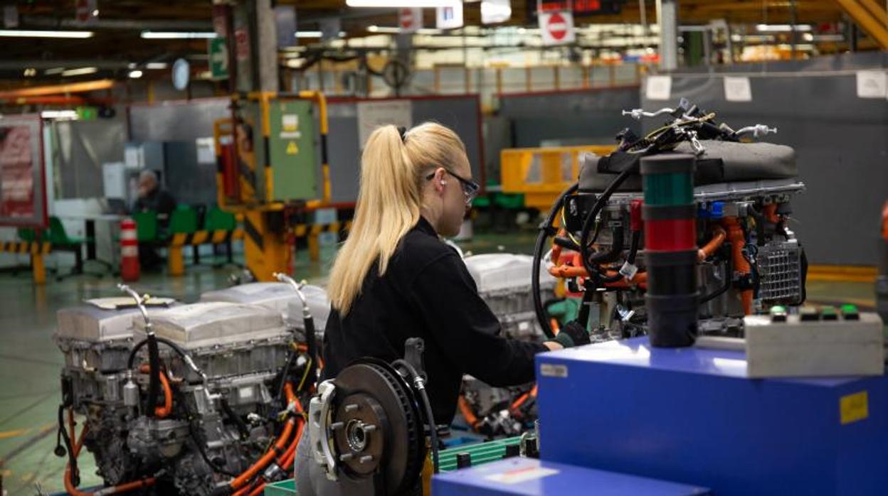 Un aspecto del interior de la fábrica de Nissan en Barcelona