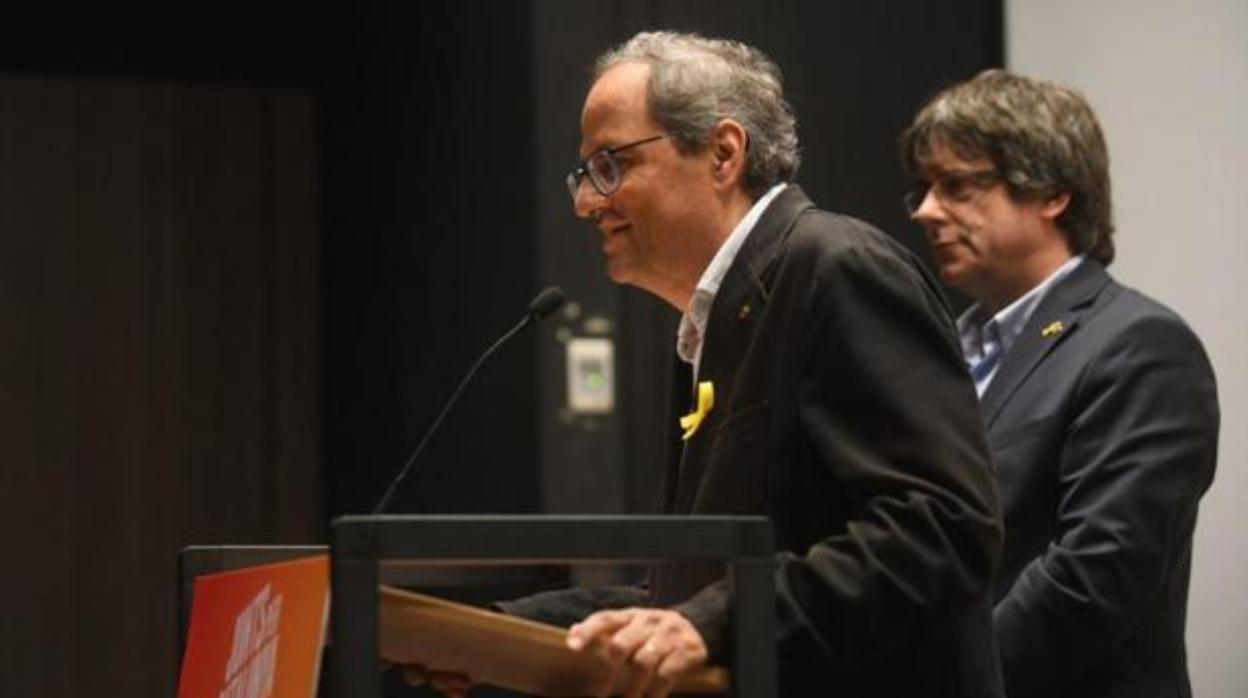 Torra y Puigdemont, en una imagen de archivo