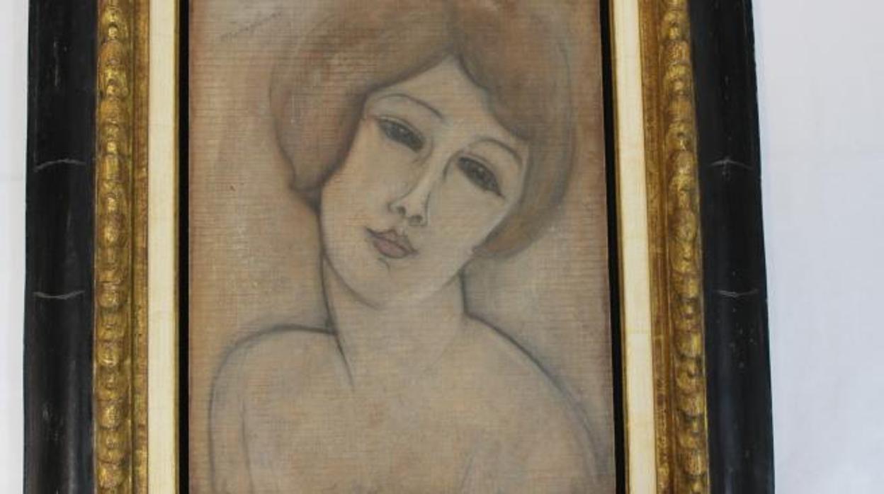 Obra falsa de Modigliani intervenida en Valencia