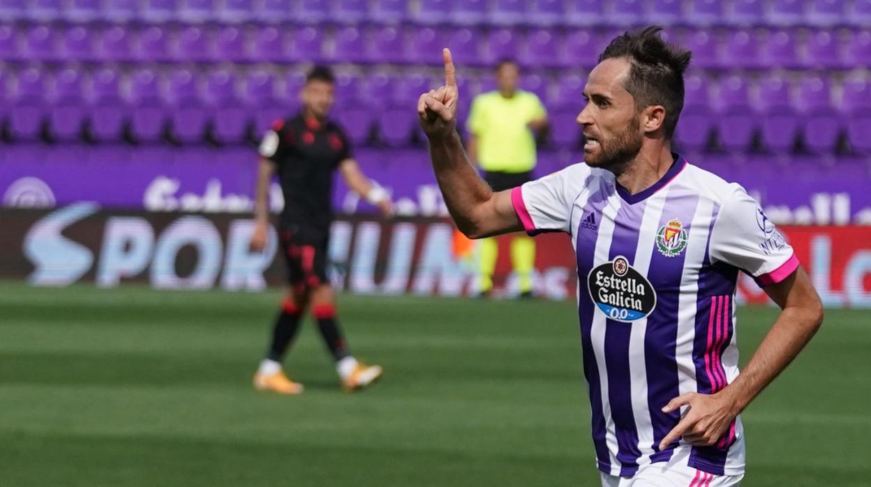 Míchel Herrero marcó el primer gol de la temporada del Real Valladolid