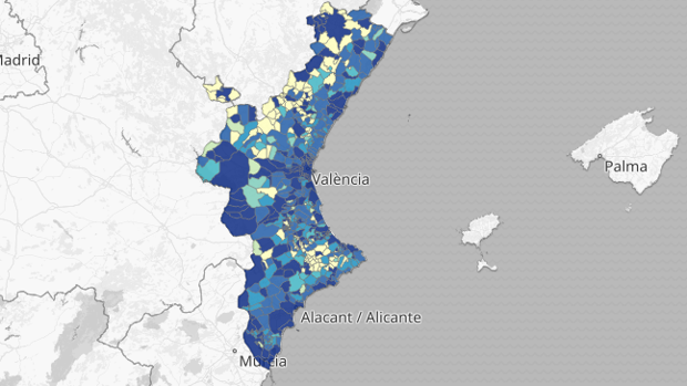 Mapa y listado de los rebrotes de coronavirus en la Comunidad Valenciana en las últimas 24 horas