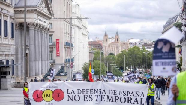 Militares de tropa y marinería se manifiestan en Madrid por una carrera y sueldo dignos