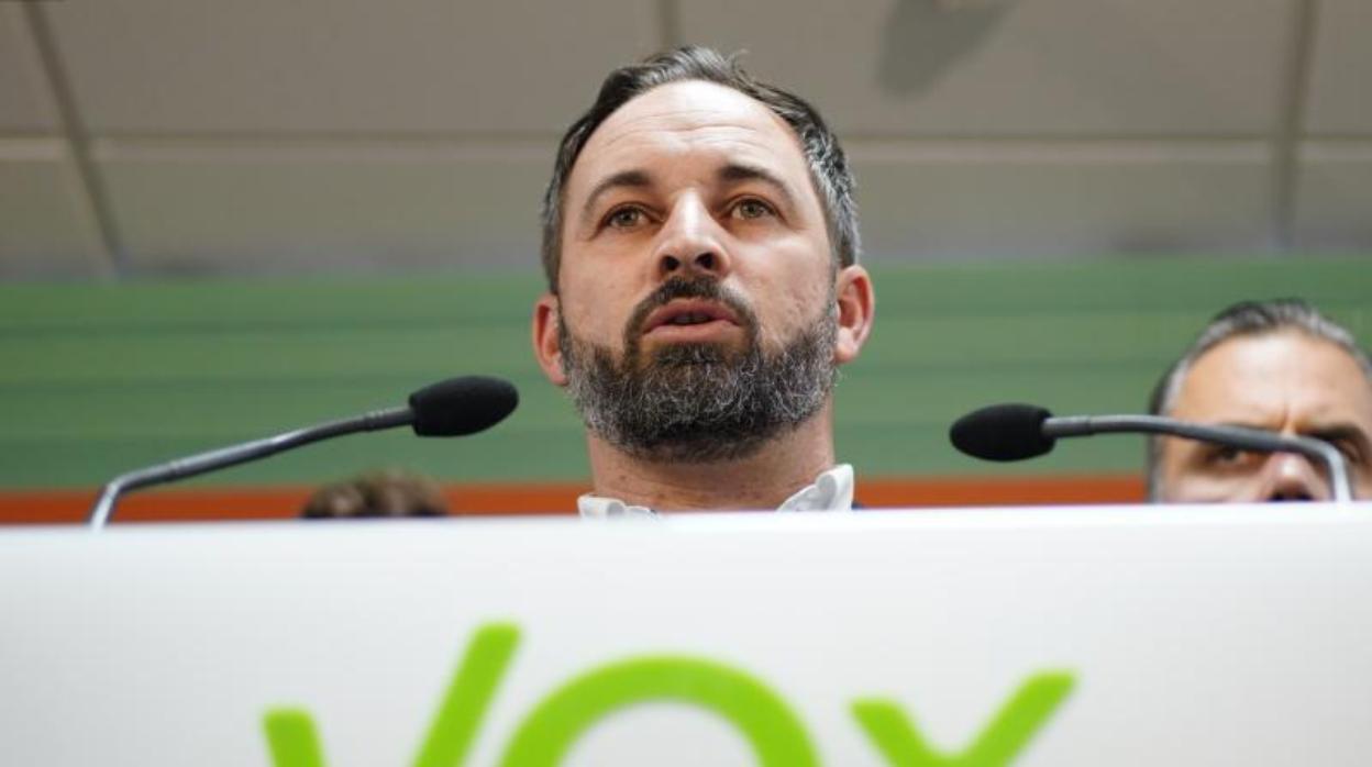 El presidente de Vox, Santiago Abascal