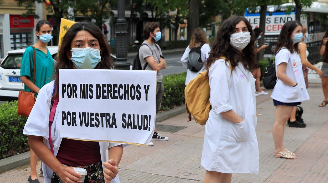 Una protesta de Médicos Residentes en una imagen de archivo