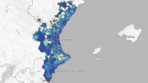 Mapa y listado de los nuevos brotes de coronavirus en la Comunidad Valenciana de este miércoles