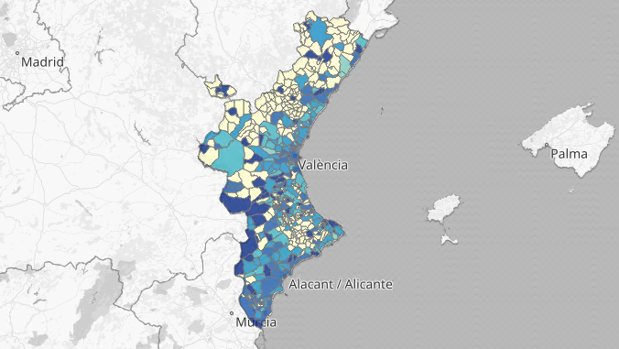 Mapa y listado de los últimos rebrotes de coronavirus en la Comunidad Valenciana