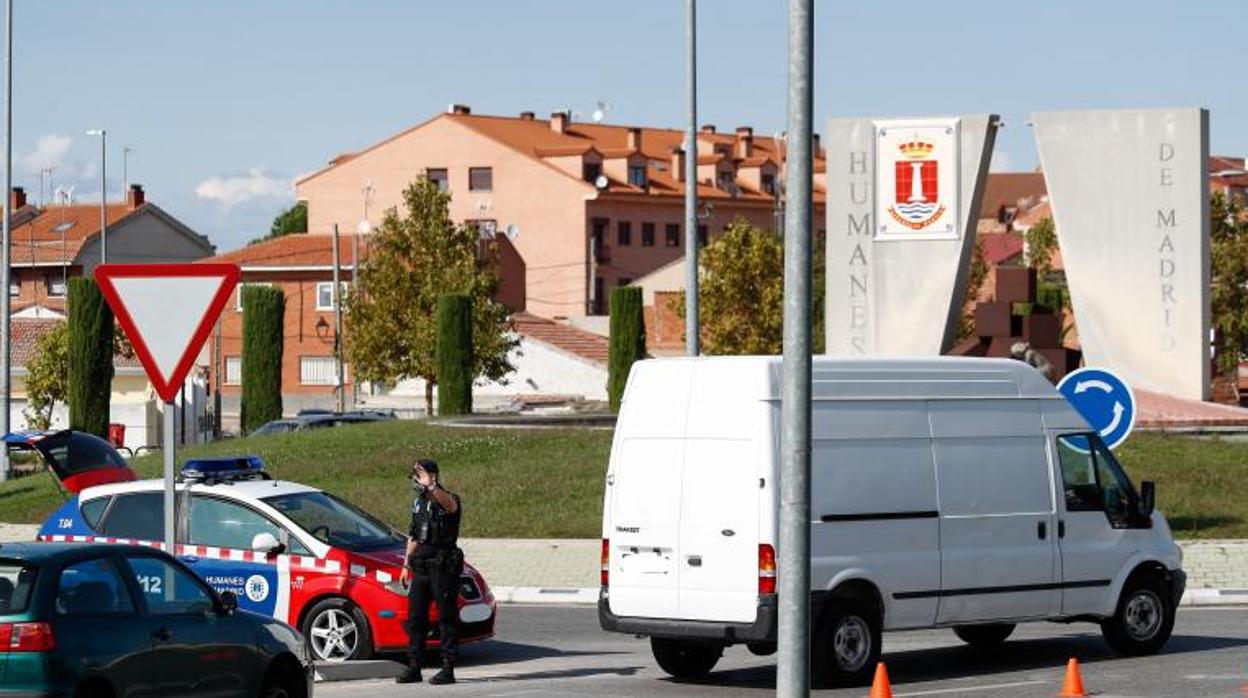 Control de la Policía Local de Humanes de Madrid