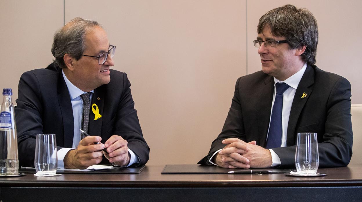 Torra y Puigdemont, en una imagen de archivo