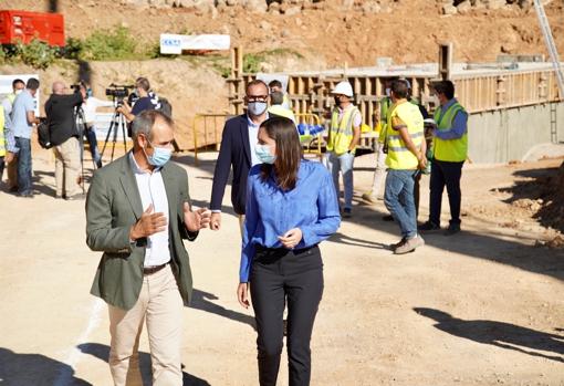 Visita a las obras de la interconexión de las dos plantas