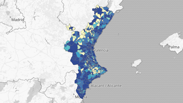 Mapa y listado de los rebrotes de coronavirus en la Comunidad Valenciana en las últimas 24 horas