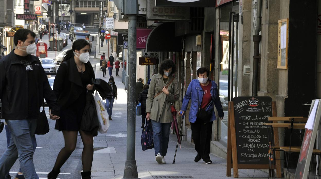 Una calle de Orense, esta semana