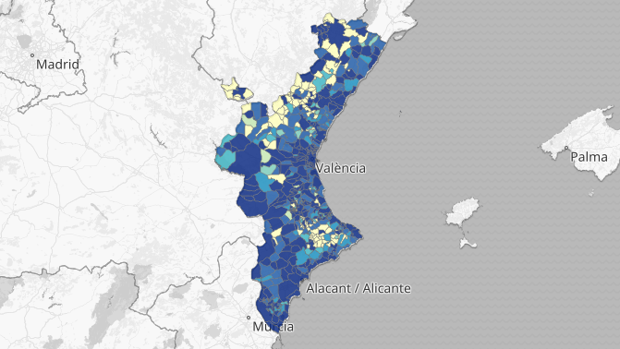 Mapa y listado de los últimos rebrotes de coronavirus en la Comunidad Valenciana