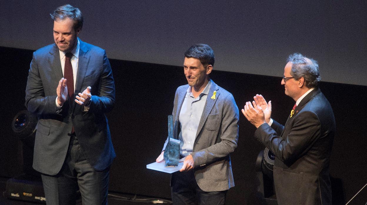 Oriol Mitjà, en 2018, durante la gala de entrega del premio Catalán del Año