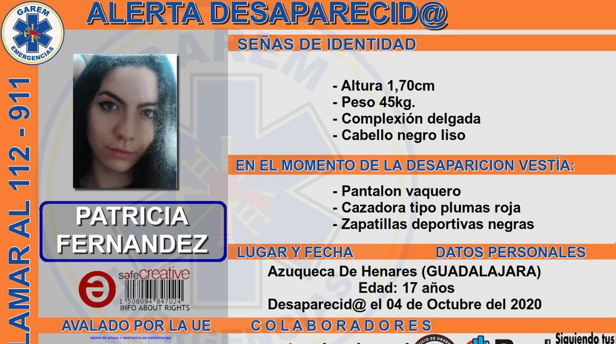 Aparece la joven de 17 años desaparecida en Azuqueca de Henares