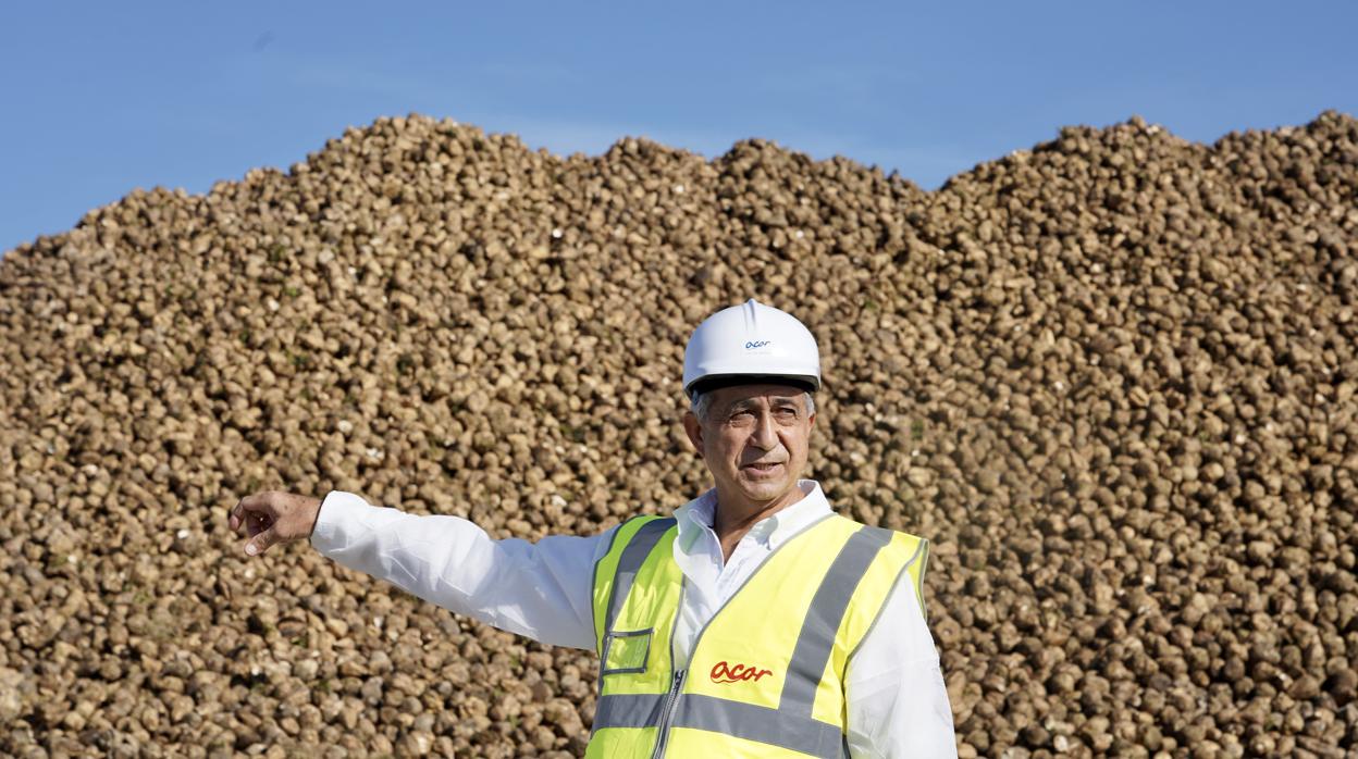 El presidente de Acor, Justino Medrano, ayer en Olmedo