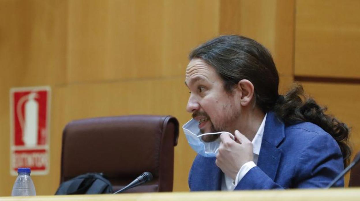 El vicepresidente Pablo Iglesias en el Senado