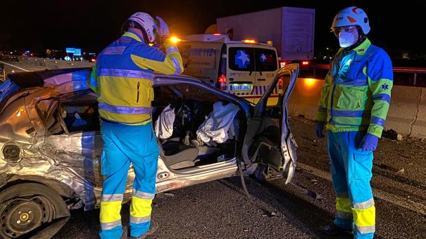 Un muerto y cinco heridos, uno de ellos muy grave, en un accidente múltiple en la A-5 en Navalcarnero