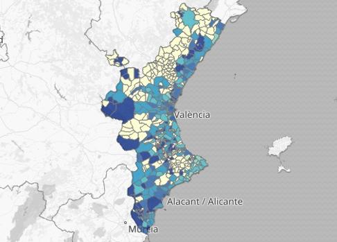 Coronavirus en Valencia: mapa y listado de los municipios con más contagios en los últimos días