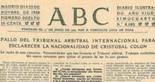Portada de ABC de 1928 con el fallo del tribunal que trató de esclarecer el origen de Colón
