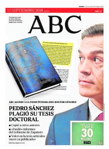 Los otros escándalos de Sánchez desvelados por ABC: del plagio de la tesis al enchufe de su amigo arquitecto