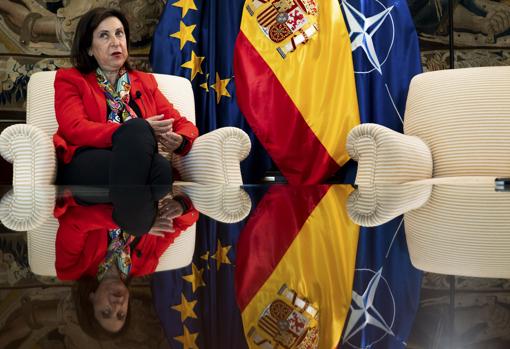 Margarita Robles, en un momento de la entrevista