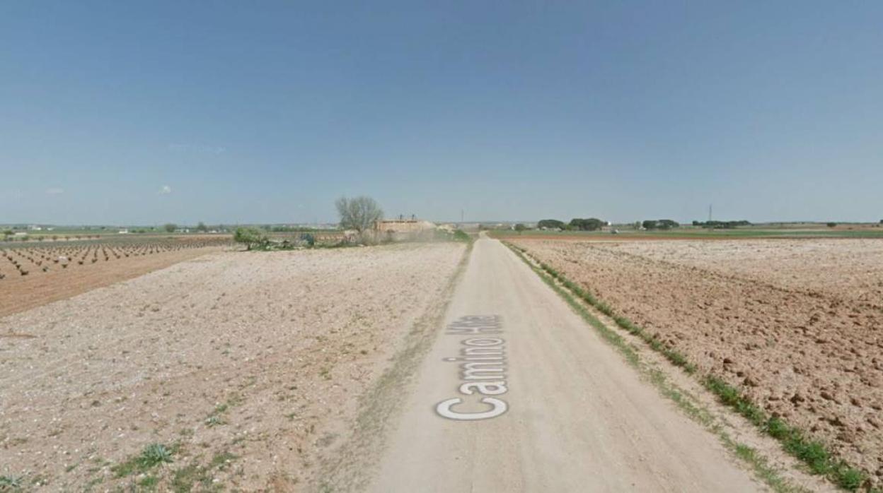 Camino de La Hita, en Las Pedroñeras, donde tuvo lugar el accidente