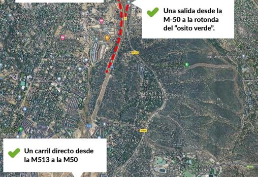 Boadilla solicita a Ábalos un tercer carril en la M-50