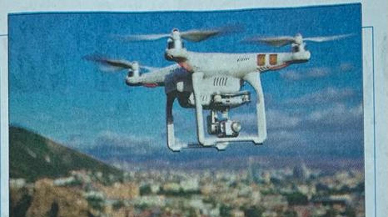 Imagen de uno de los drones intervenidos, según el diario marroquí «Assabah»
