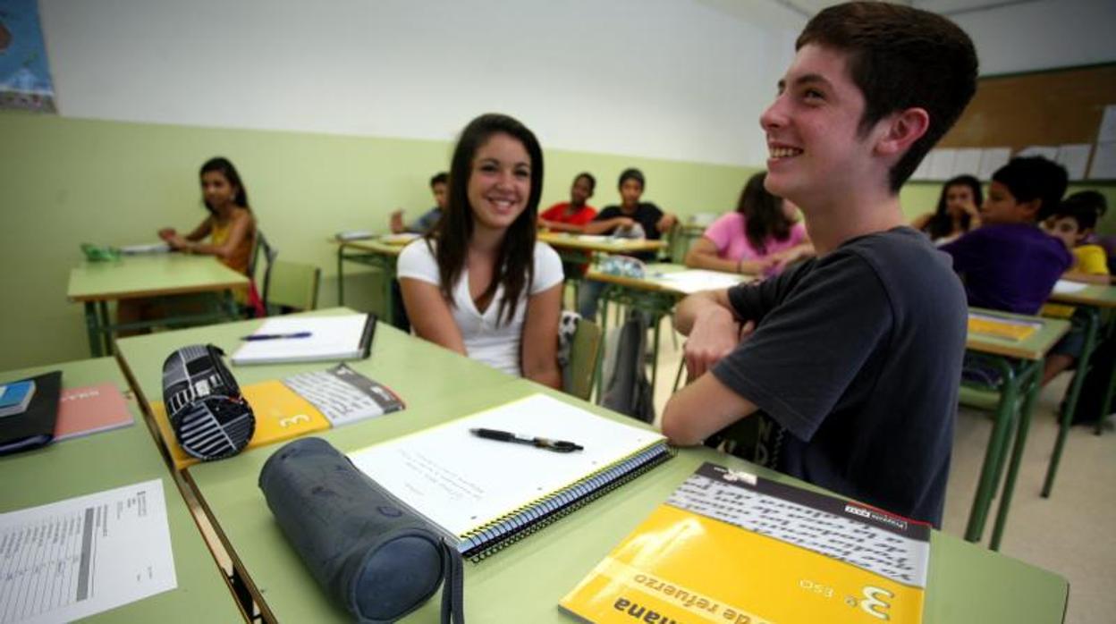 Un instituto de Barcelona, durante la hora de castellano