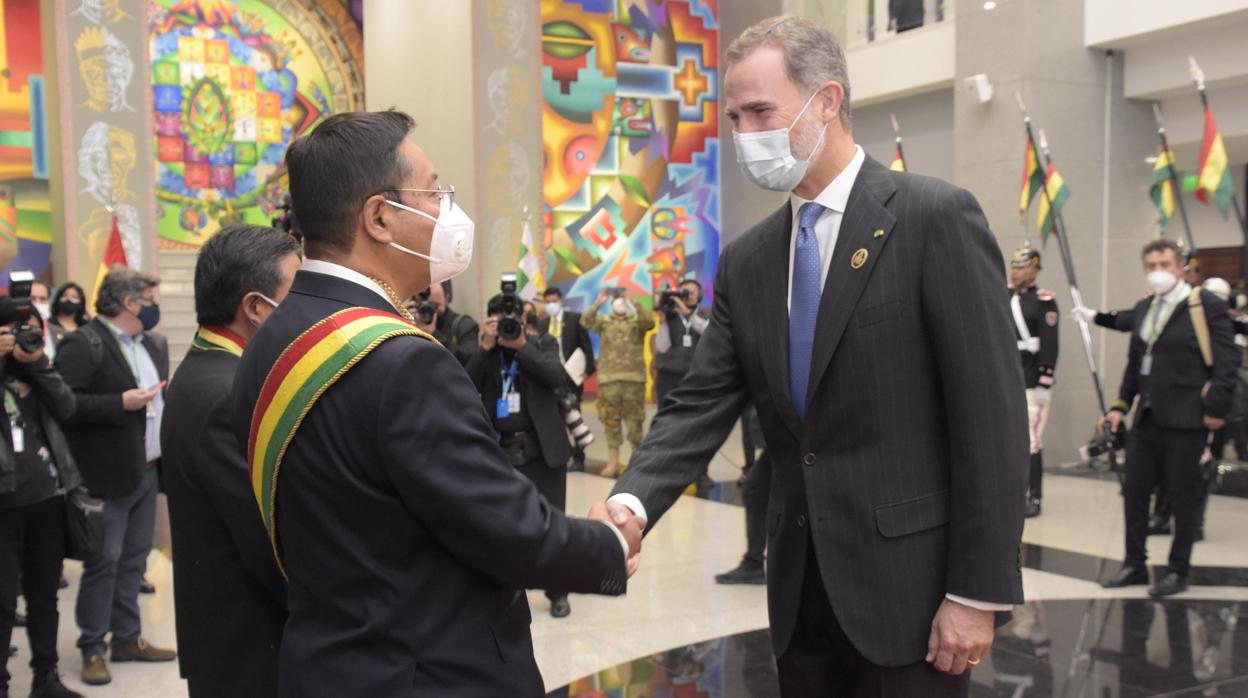 Felipe VI en la toma de posesión de Luis Arce como nuestro presidente de Bolivia