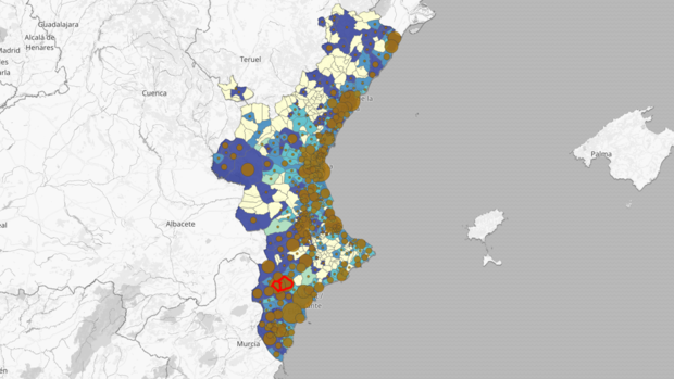 Confinamiento en Valencia: los cincuenta municipios donde más aumentan los contagios de coronavirus