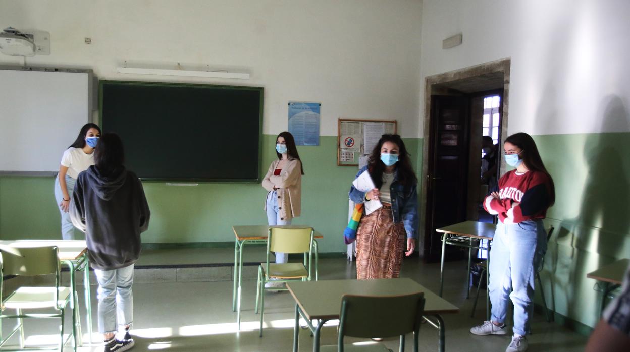 Alumnos gallegos en las aulas